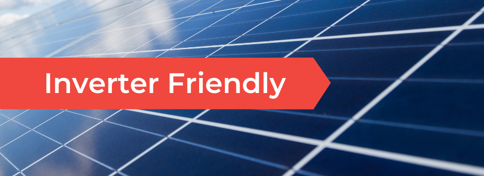 Image of solar panels alt="Inverter friendly"